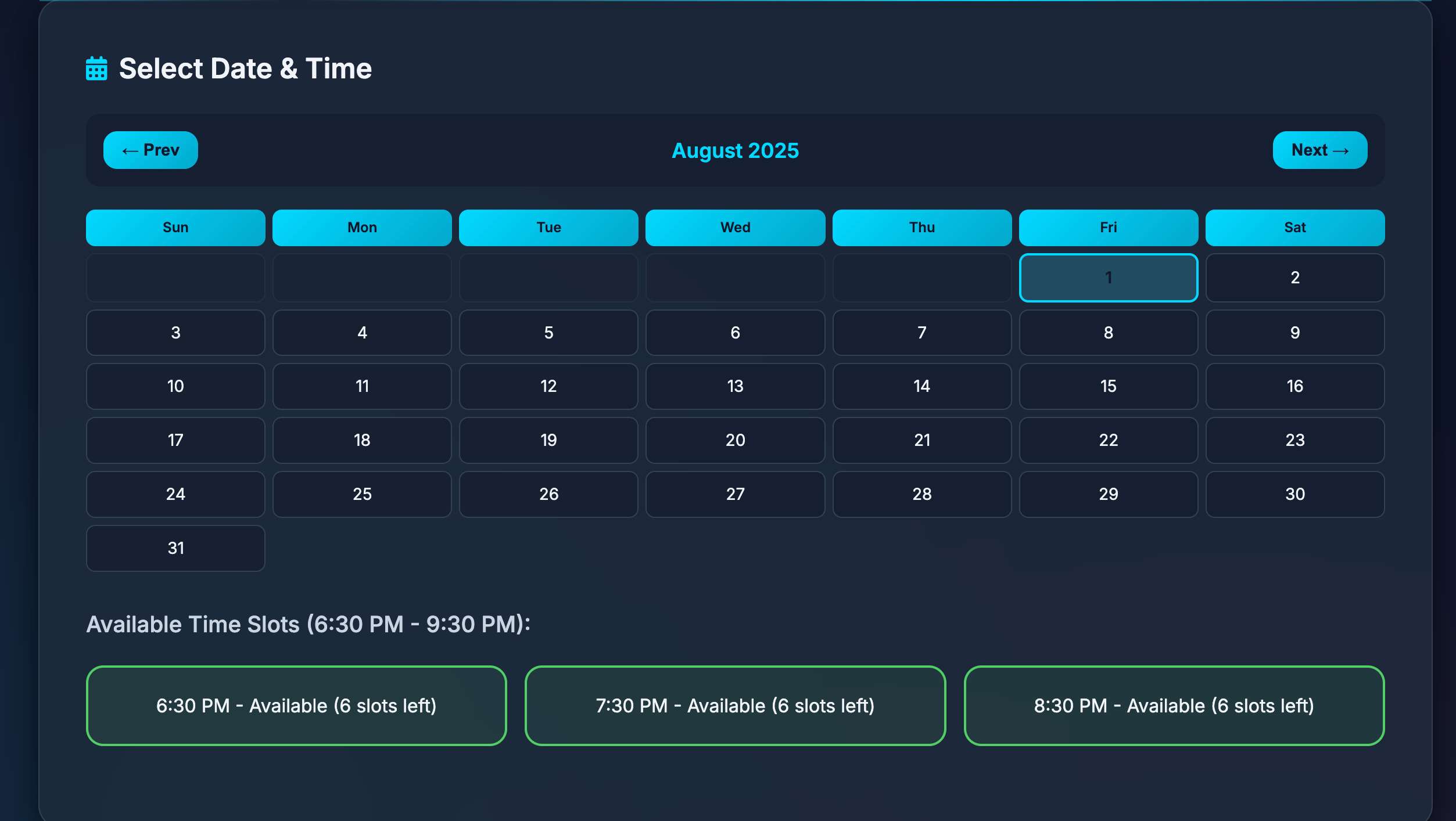 Badminton Booking - Home