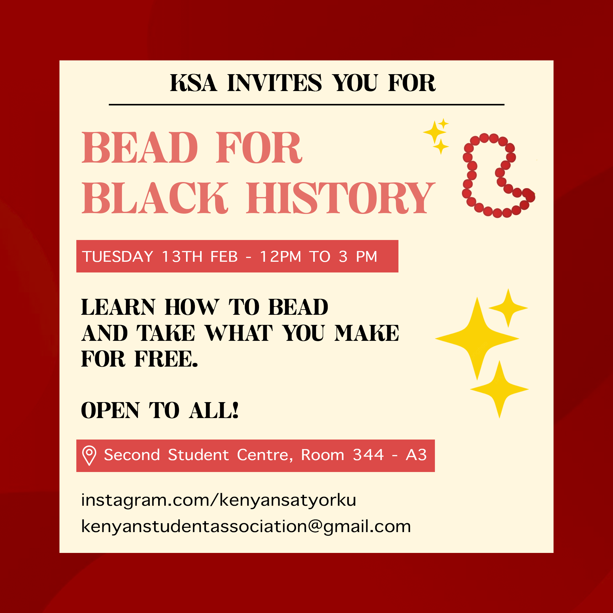 Beading Event Poster